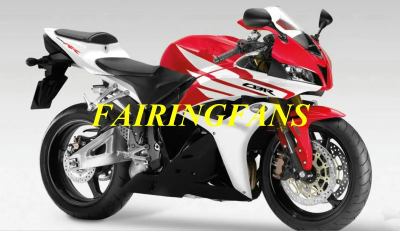Инжекторный комплект для HONDA CBR600RR F5 07 08 CBR 600 RR CBR 600 RR CBR 600 2007 2008 красные, белые обтекатели комплект+ подарки HJ28