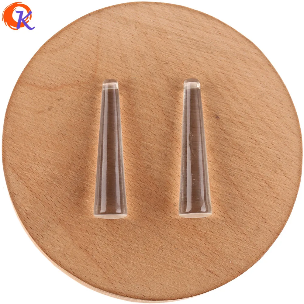 Cordial Design 50Pcs 11*45MM Jewelry Accessories/Resin Beads/DIY Making/Cone Shape/Clear Beads/Hand Made/Earring Findings | Украшения и