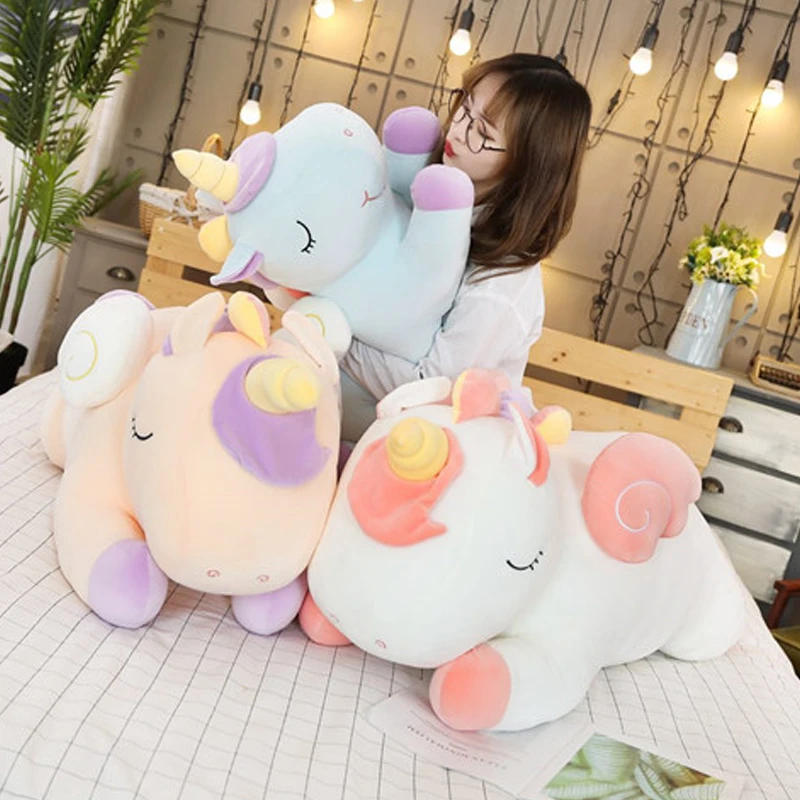 Kawaii Girls Sleeping Rainbow Unicorn Animal Plush Toys for Home and Office | Игрушки и хобби