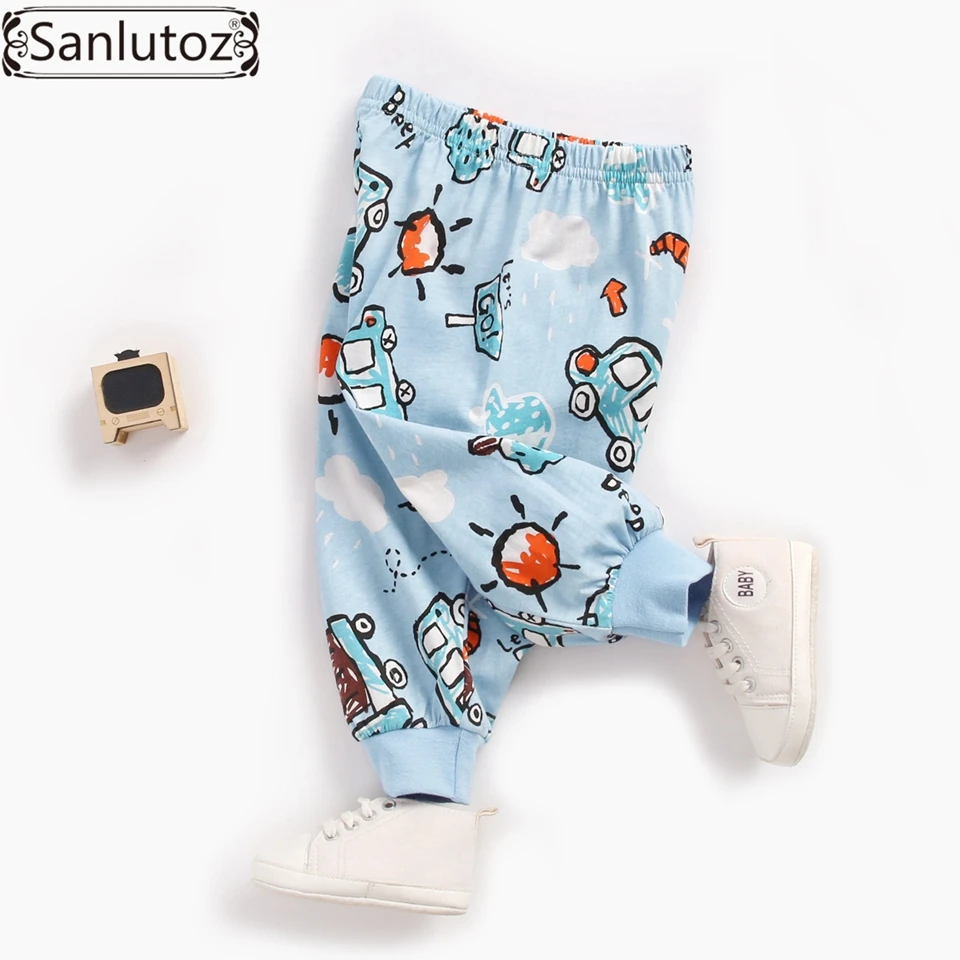 Sanlutoz/зимние детские штаны; Хлопковые Штаны для новорожденных девочек; милые детские брюки с рисунком; Повседневный стиль