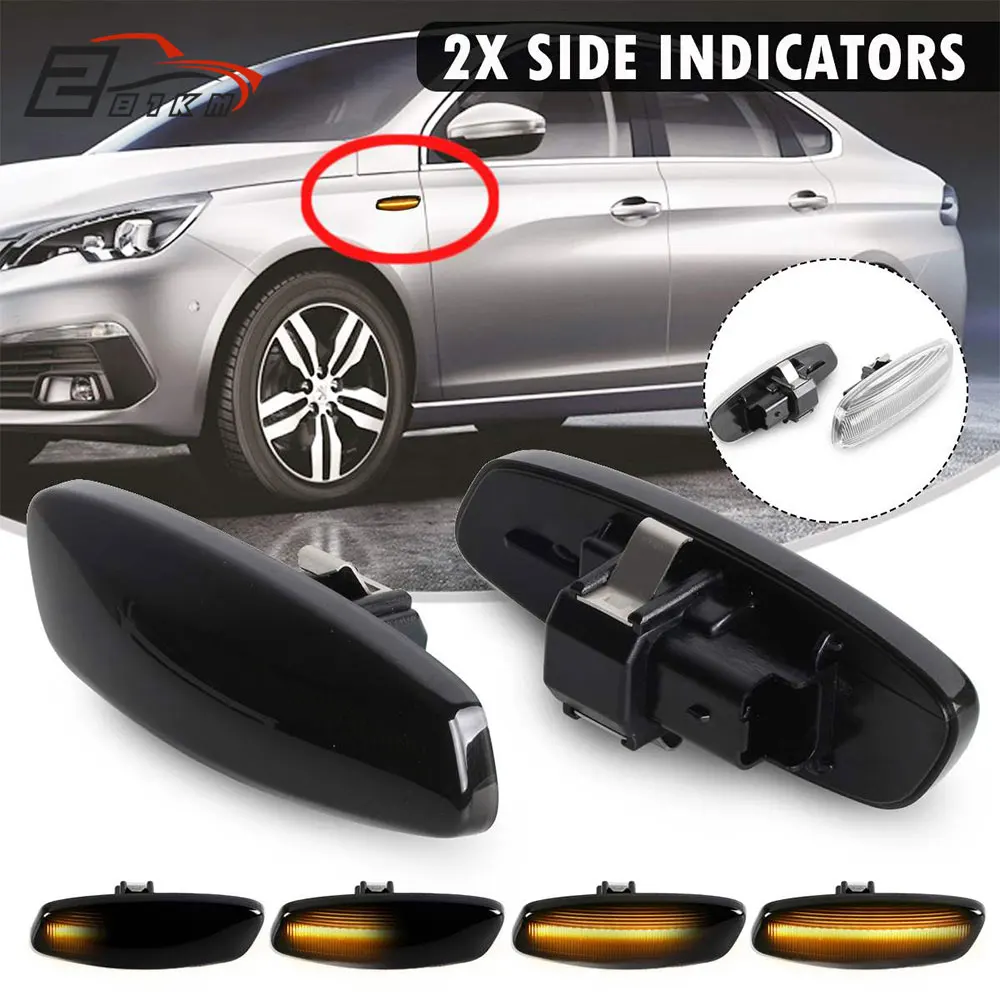 

281KM Dynamic LED Side Marker Indicator Light Signal Blinker For Citroen Berlingo Jumpy Saxo Xantia Xm Peugeot 106 306 406 806