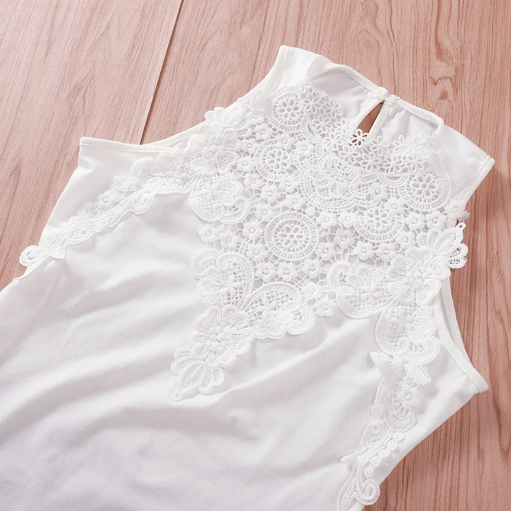 Fashion Sexy Bodysuit Off Shoulder White Lace Hollow Out Sleeveless Women Bodysuit Women Romper and Bodysuit
