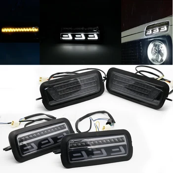 

Pair Car Styling Accessories LED Daytime Running Lights relay for Lada Niva 4x4 1995 + with Running Turn Signal Light Lamp DRL