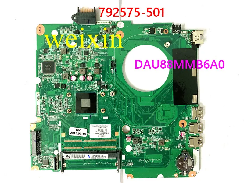 

100% fit FOR HP Pavilion 15-F series 15-F023WM laptop motherboard 792575-501 DAU88MMB6A0 Rev:A N2920 Mainboard 100% Tested