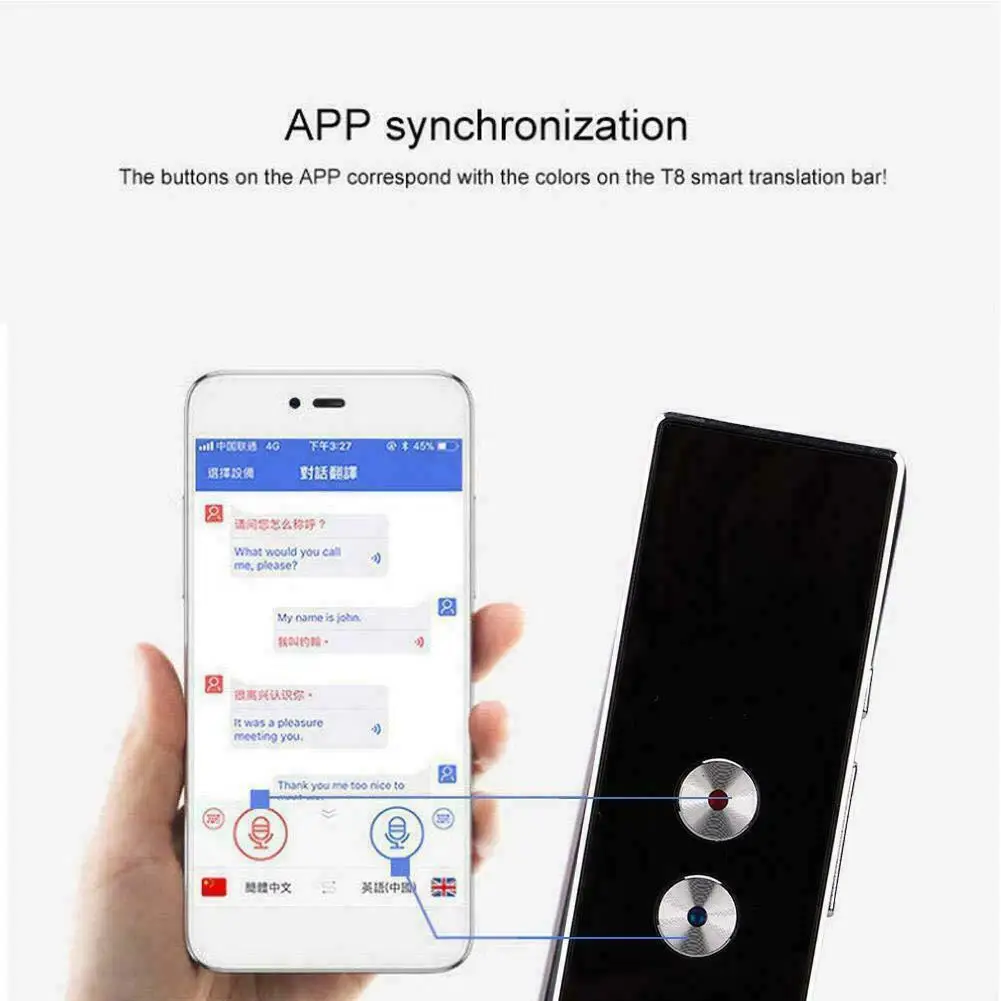 Умный голосовой переводчик портативный двусторонний перевод в реальном времени многоязычный перевод 70 языков s