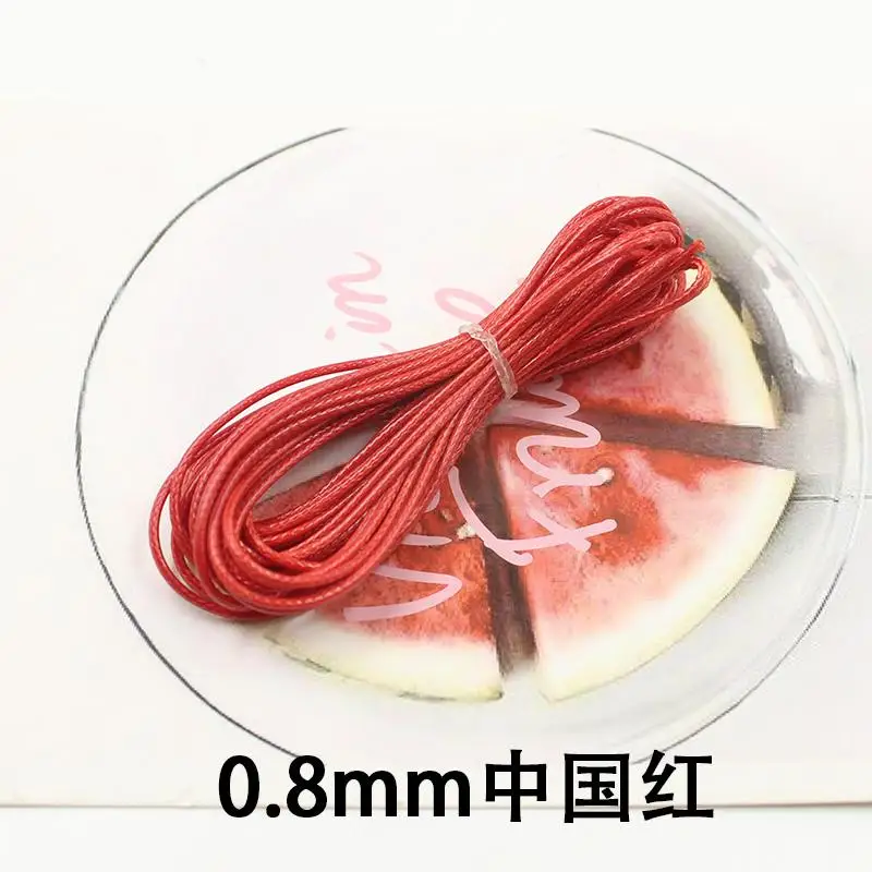 DIY аксессуары из бисера веревка материал 0,8 мм воск/Воск Веревка/линия воск/Воск линия/не выцветает - Цвет: China red