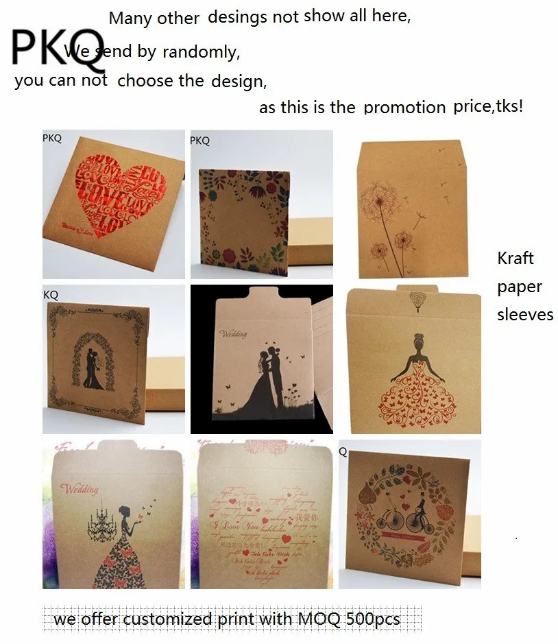  5pcs/lot CD Case Sample Box Kraft Paper CD Box Wedding CD Sleeves Discs DVD Packaging Bag Box Kraft - 4.00059E+12