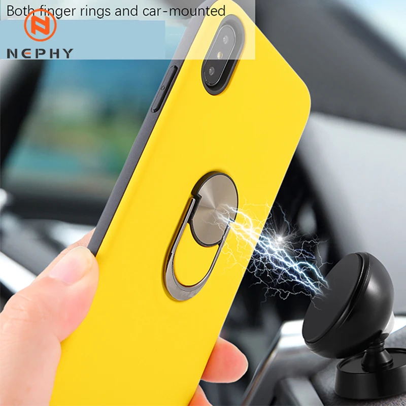 

Holder Ring Magnetic Car Case For iPhone XS Max XR X 2019 6 S 6S 7 8 Plus 6Plus 7Plus 8Plus Silicone Soft Phone Back Cover Coque