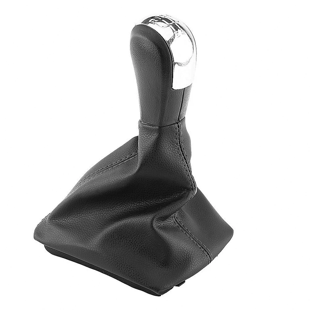 Mayitr 1pc 5 Speed Gear Shift Knob Cover Dustproof Plastic PU Leather Fit For Skoda Octavia 2004-2012