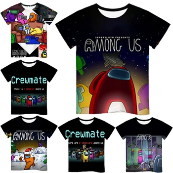 

Among Us Game The New 3D baby Children t shirt Kids Boys Cartoon T Shirt O-Neck Clothes 2020 Summer Fashion Casual Tops 4T-14T
