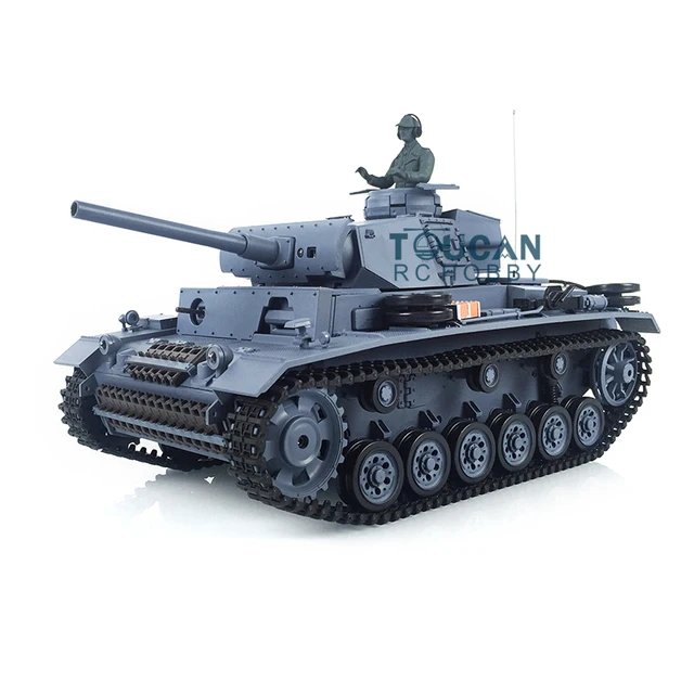 1/16 Scale 2.4G HENG LONG 7.0 Plastic German Panzer III L RTR Gift Remote Control Tank Model 3848 Machine Gun Sound TH17339-SMT4 1