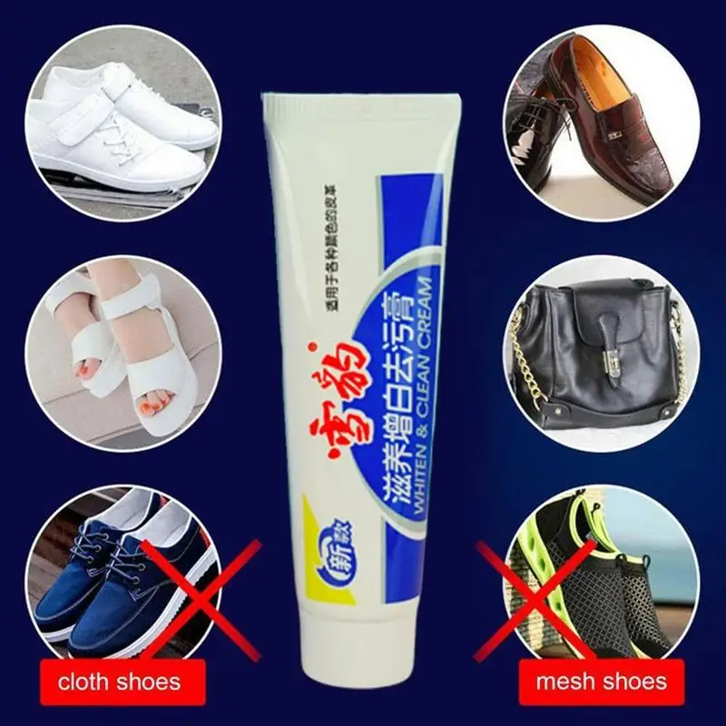 Белая спортивная обувь 50 г отбеливающая и чистая кремообразная мебель