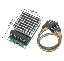 Module de matrice de points Led MAX7219, Module de contrôle d'affichage LED MCU pour Arduino 5V, Module d'interface, entrée de sortie, Cathode commune