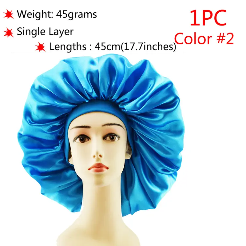 New Silk Sleeping Cap Night Hat Head Cover Bonnet Satin Cheveux Nuit For Curly Hair Care Women Beauty Maintenance Designer - Image 8