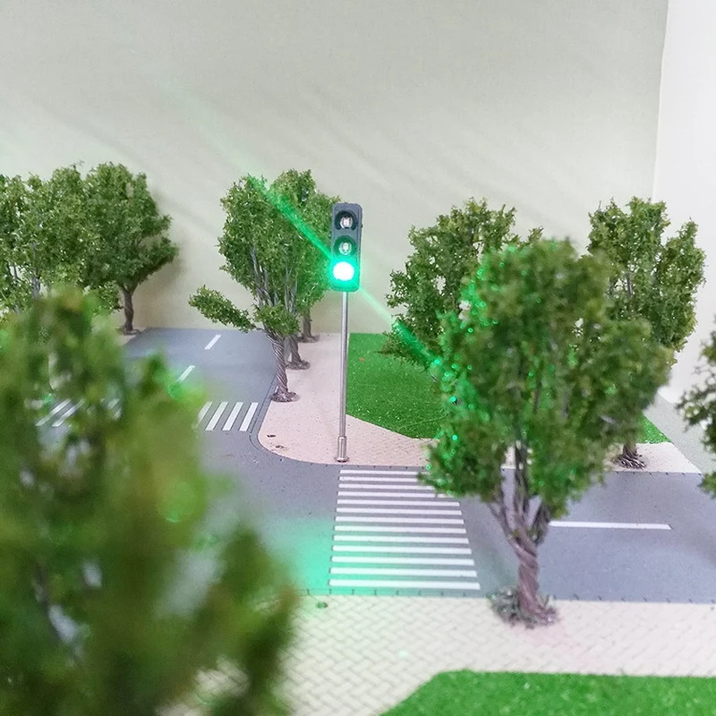 3 цвета светофоры Ho Oo Масштаб Модель 6Led для Diy песок стол пересечение улица Строительство Железная дорога две стороны
