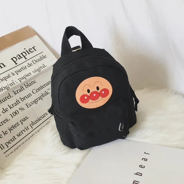 New Girl Backpack Anti-lost Travel Bags Japanese Cartoon Anpanman Plush Backpack Boys Primary School Bag for Children 5-11 Years