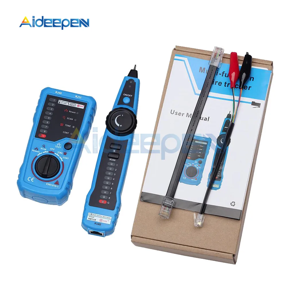 

FWT11 RJ11 RJ45 Cat5 Cat6 Telephone Wire Tracker Tracer Toner Ethernet LAN Network Cable Tester Detector Line Finder