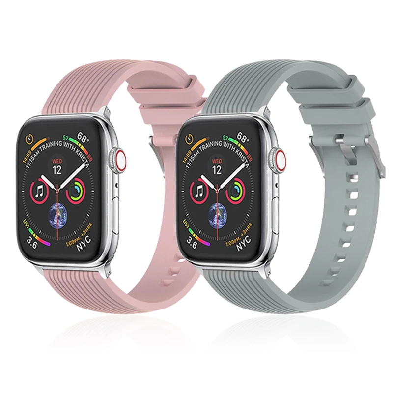

Women Silicone Strap for Apple watch 4 40mm Band for iWatch Series 1 2 3 38mm bands Replaceable bracelet watchband Accessories