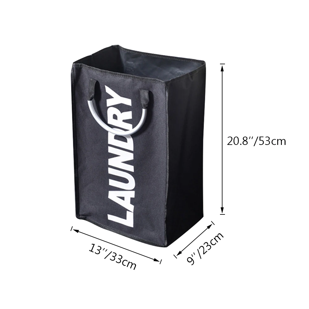 Black33x23x53cm Водонепроницаемая складная корзина для белья, корзина для грязной одежды, складная корзина для хранения мелочей, Сортировочная корзина с ручками, 1 шт - Цвет: Black33x23x53cm