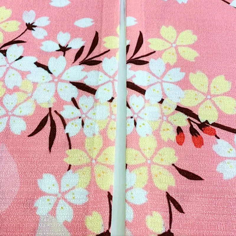 Японская занавеска для душа Beimen Road, вишневый цвет, японская тканевая занавеска с принтом, гобелен