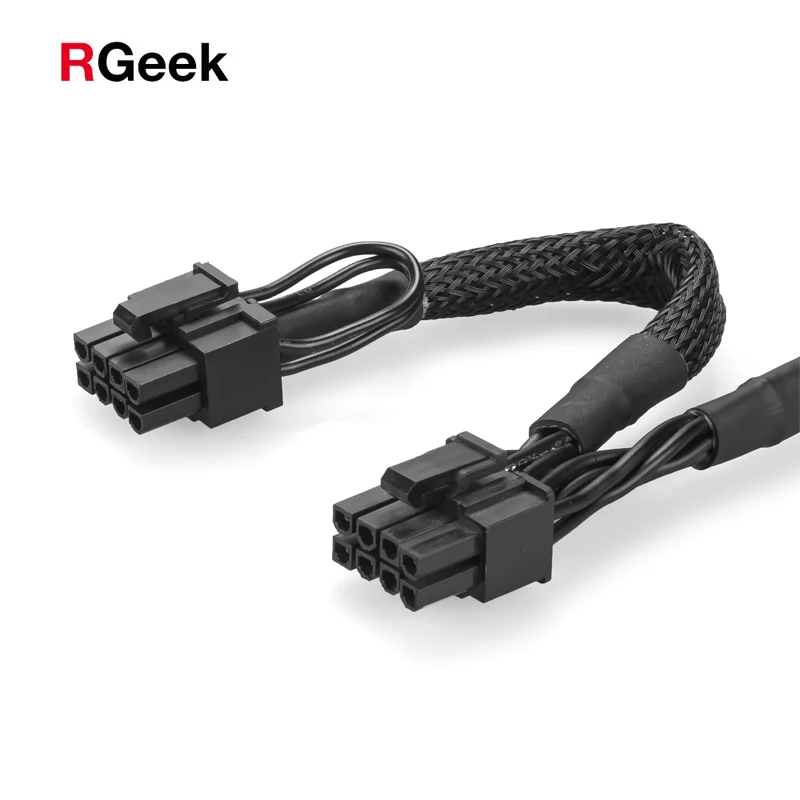 Rgeek PCIe 8pin to Dual 6+2Pin Power Supply Cable - 1 to 2 Splitter for Corsair RM Series Description Image.This Product Can Be Found With The Tag Names Computer Cables Connecting, Computer Peripherals, PC Hardware Cables Adapters, Rgeek pci express