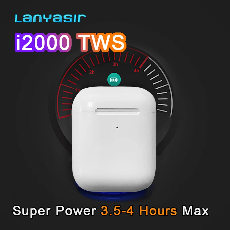 Lanyasir i2000 TWS Replica 1:1 Aire2 inalámbrica Bluetooth auriculares Smart Sensor 1536U i2000tws PK H1 W1chip i5000 i9000 i800