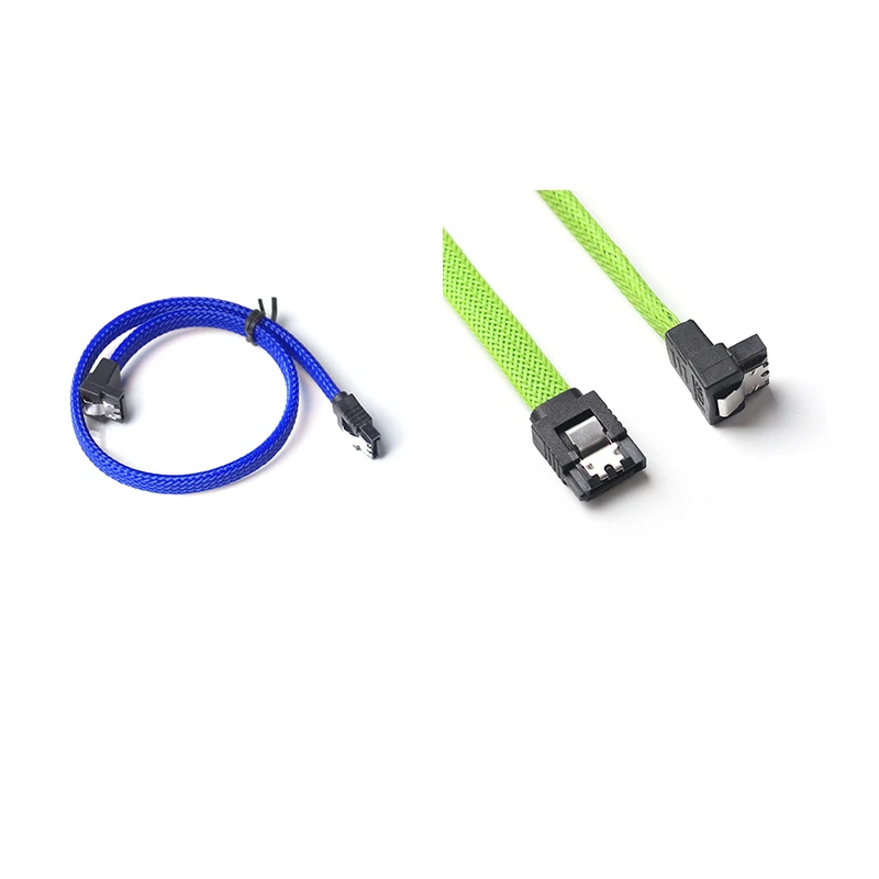 2 шт 50 см SATA 3,0 III SATA3 7Pin кабель для передачи данных 6 ГБ/сек. SSD Кабели HDD жесткий диск шнур для передачи данных с нейлоновыми рукавами премиум версия, синий
