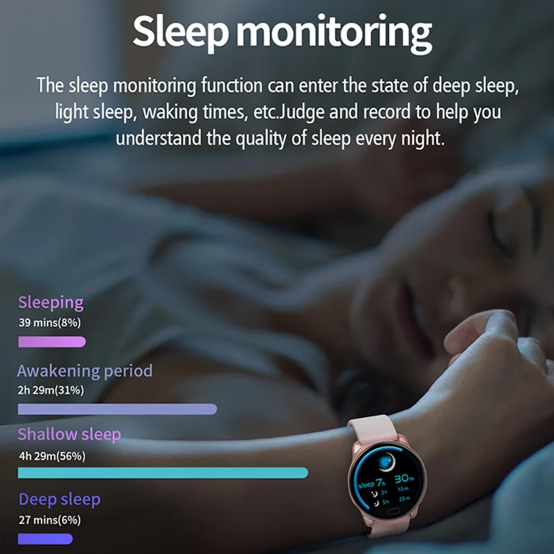 Letike K9 Модные женские умные часы управление музыкой Часы Bluetooth кислородный монитор сна Pedomete фитнес-трек relogio int