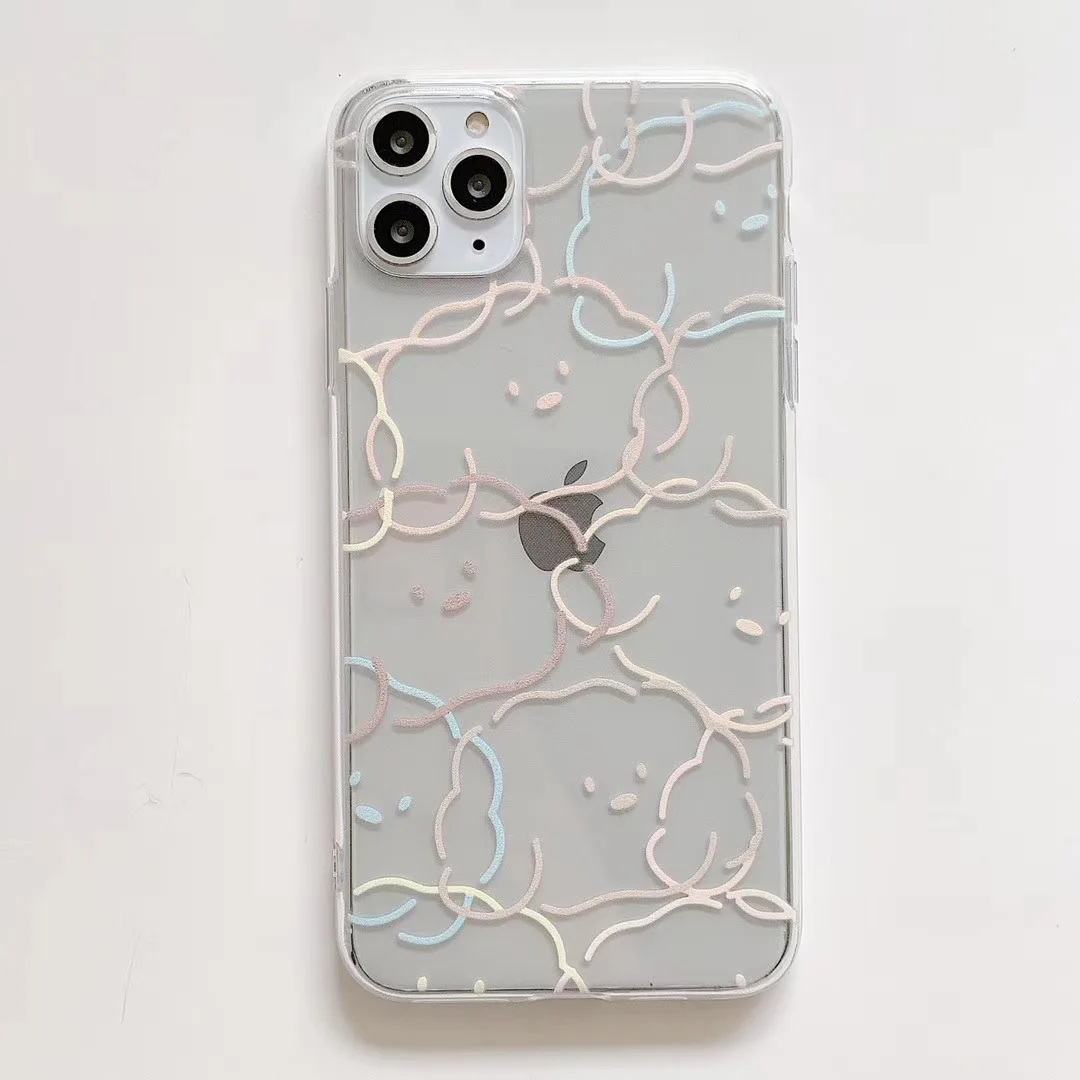 INS милый креативный чехол для телефона с рисунком конфеты линии щенка для iPhone 11 pro MAX Xs MAX Xr X 6 6s 7 8 plus забавная мягкая задняя крышка из ТПУ