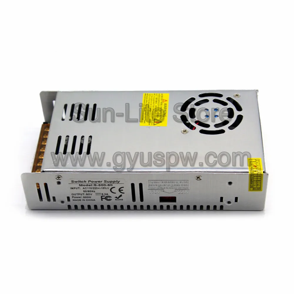 Питание dc 60V 8.3A 500w Источники питания трансформатор привода 110 В 220 переменного тока до DC60V Мощность адаптер для CNC машина "сделай сам" CCTV мотор