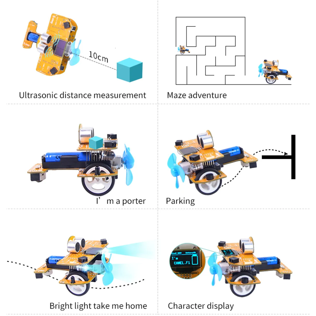 Programmable Intelligent Car Steam Educational DIY Plane With Graphical Processing Scratch Mixly 2 Type Toy Games