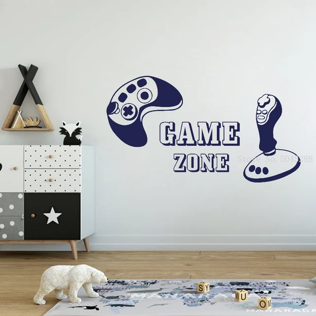 Game Zone Sign Wall Vinyl Decal Gamer Poster Gaming Quote Playroom Sticker  Gamer Mural Gamer Video Game Decor Wall Art LL218 - AliExpress