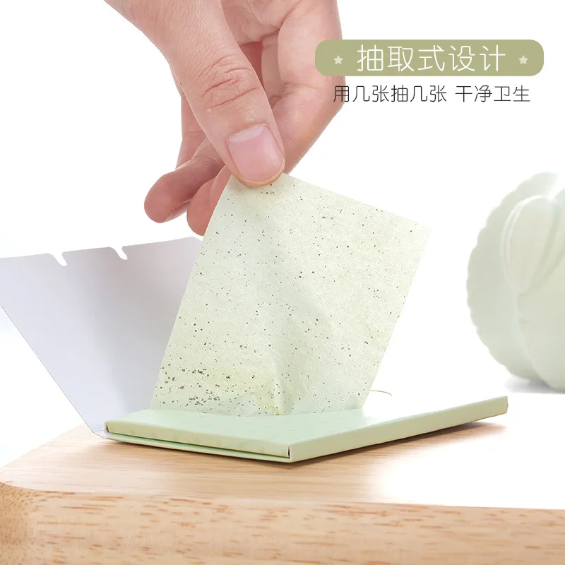 Facial absorbent paper facial cleansing men women four seasons oil control to shrink pores portable oil absorbent facial paper face oil absorbing paper
