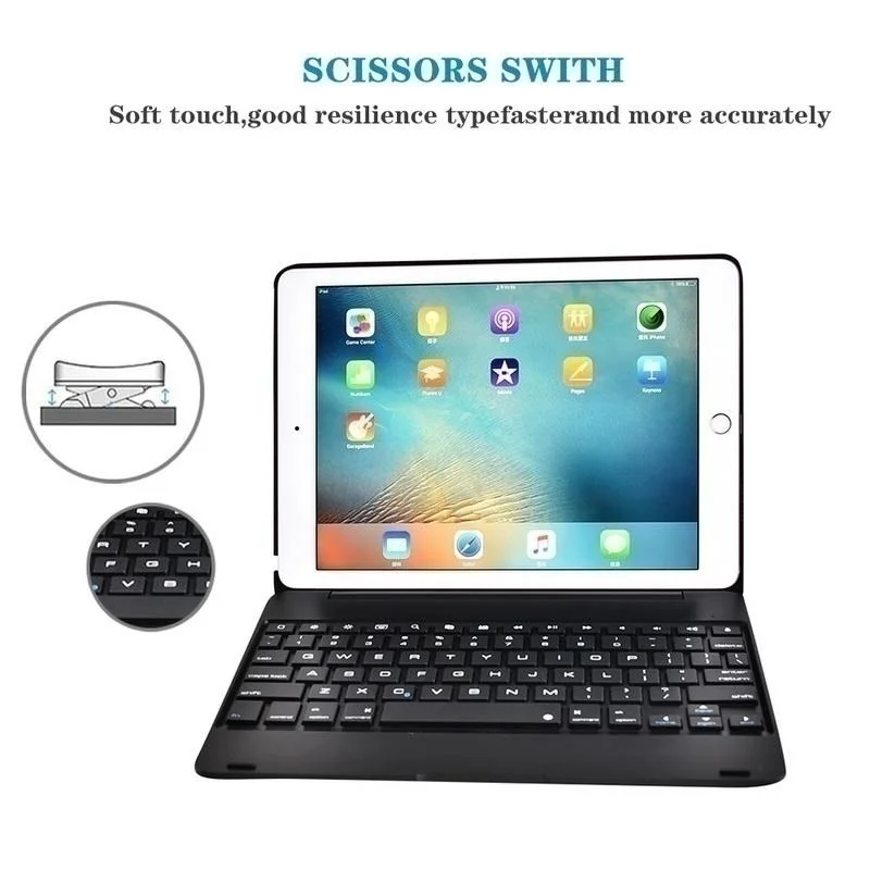 Новое обновление ультра тонкий IPad Pro 9,7 планшетный ПК Bluetooth клавиатура AIR 2 Беспроводная Bluetooth откидная клавиатура