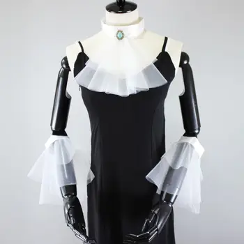 

Fluffy Lace Net Mesh Fake Sleeve Cuffs Green Turquoise Decorative False Collar