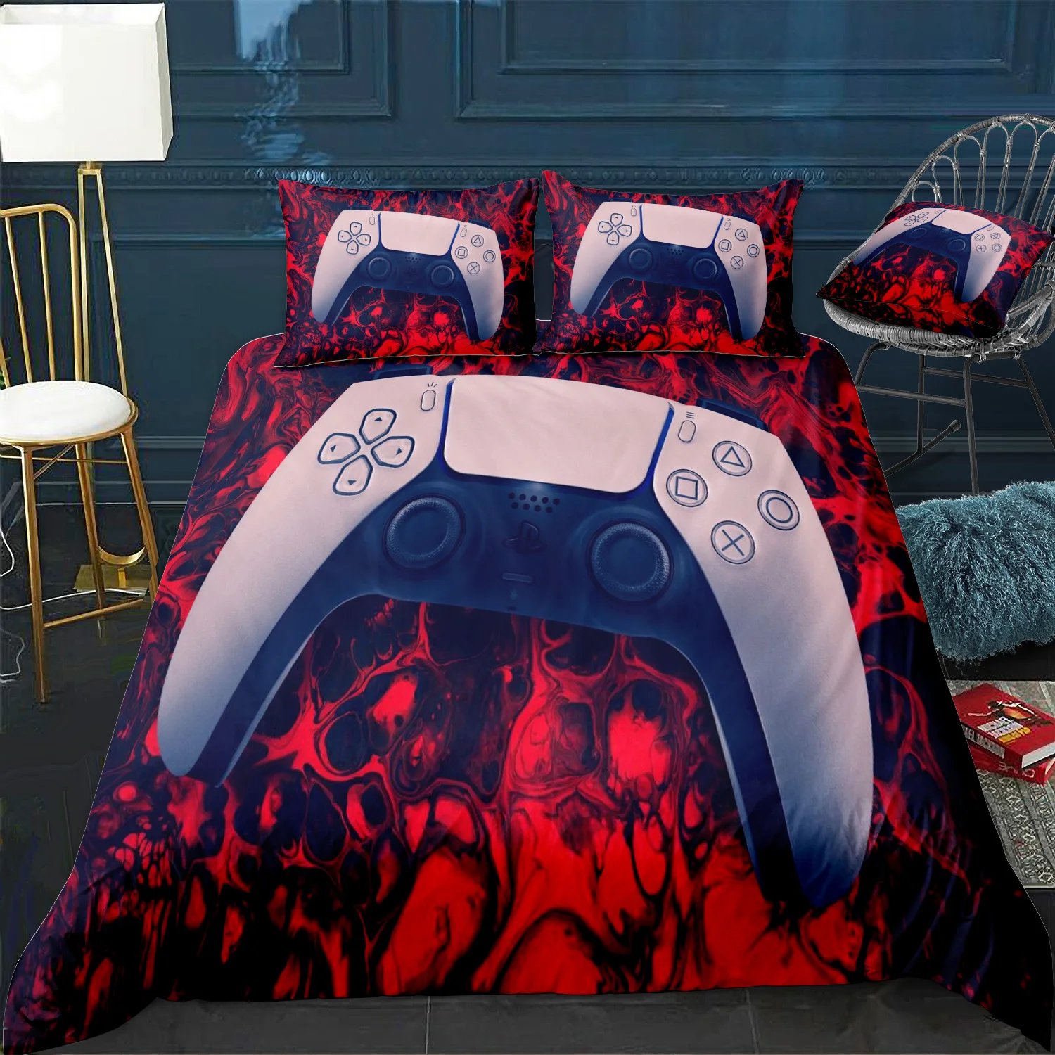 Ps5 Gamepad Copripiumino Twin/Queen/King Size Set Biancheria Da Letto Trapunta Di Lusso Con Federa Home Bed Decora Dropshipping