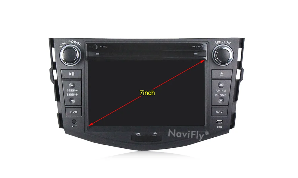 Clearance NaviFly Car multimedia player for Toyota RAV 4 RAV4 2007-2011 Android 9.1 2GB+32GB Car DVD Radio with WIFI HD 1024*600 Bluetooth 4