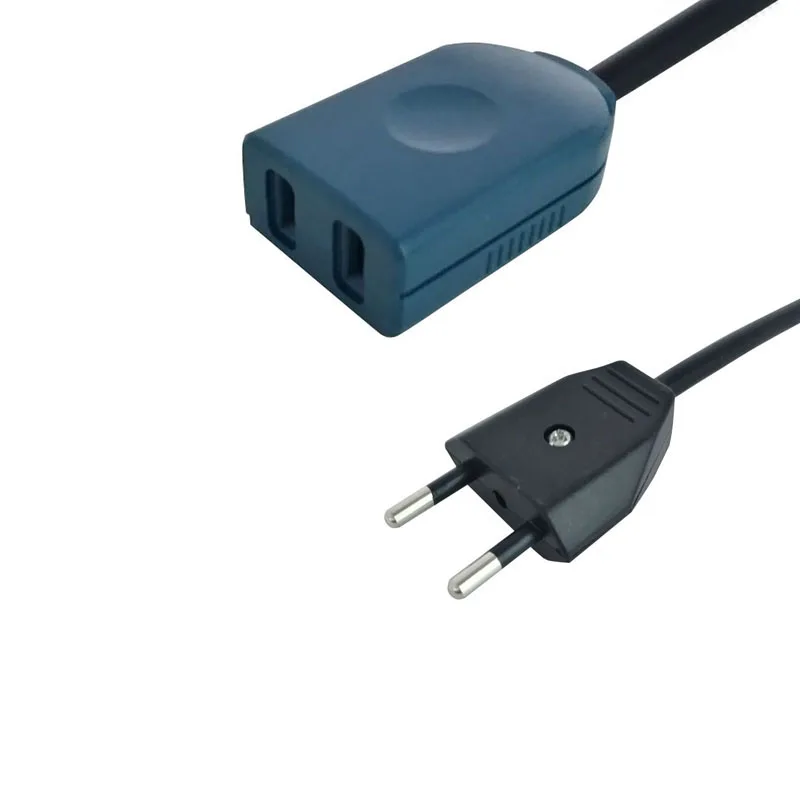 2Pin Европейский зарядное устройство со штепсельной вилкой европейского стандарта США Разъем Мощность адаптер кабель-удлинитель для дома Приспособления 0,5/1/1,5/2/3/5 M