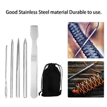 5 шт. Паракорд Набор для вышивания из нержавеющей стали зонтик веревка браслет игла сплющитель спицы DIY ювелирные аксессуары