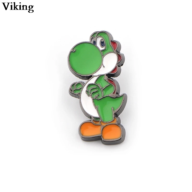 

1Pcs Dinosaur Badge Anime Metal Brooches Animal Pins Lapel Pin For Women Men Cartoon Backpack Badges Collar Pins G0336
