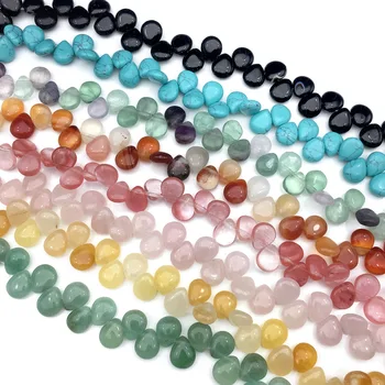 

Natural stone Water drop shape loose beads Crystal semifinished string bead DIY Elegant Necklace Bracelet Jewelry Making
