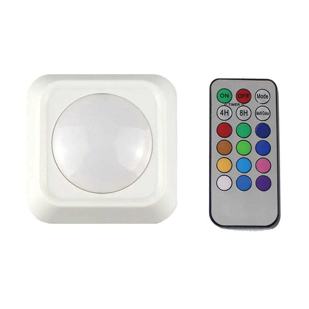 Small night lamp bedroom ambry corridor atmosphere lamp 13 color can change dimmer light pat lamp color lamp - Цвет: 1Remote 1Lamp