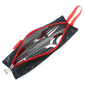 

Travel Stainless Steel Portable Easy Clean Hiking Camping Practical Reusable Chopsticks Cutlery Set Outdoor Tableware Spoon Fork