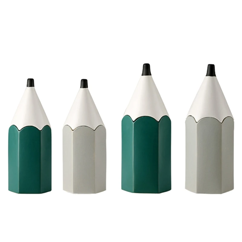 

Керамическая банка для хранения в форме карандаша, бытовая банка для хранения с крышкой, банка для хранения ключей для крыльца, украшение для дома, поставка украшений