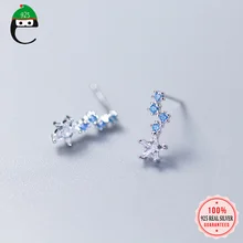 Женские серьги гвоздики из серебра 100% пробы со