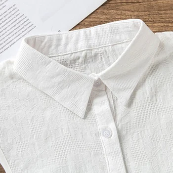 

Women Fake Collar Solid False Lapel Cotton Peter Pan Collar Choker Necklace