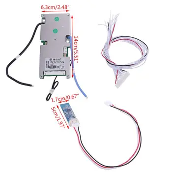 

Lithium Battery Protective Board With Bluetooth 14S BMS PCB Mobile Static Current Intelligent 48V Components Smart Protection