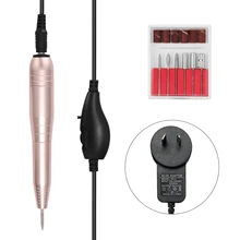 Дрель для ногтей, электрическая пилка для ногтей, электрический сверлильный станок для ногтей, портативный Электрический Маникюрный педикюрный набор в форме ручки, инструмент для дизайна ногтей