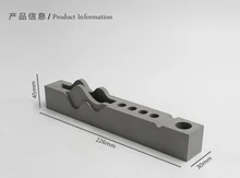  Square cement pen holder silicone molds and concrete 16 holes in a DIY craft board to receive molds 