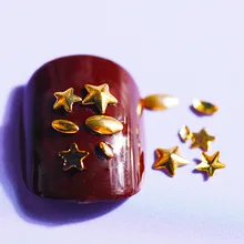 Разные размеры, пятиконечная звезда, шт, эллипс, Японский Корейский маникюр, заклепки, украшения для ногтей, пластырь, Японский Корейский, 500 шт